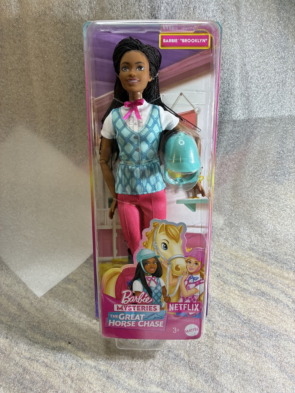 Barbie Doll in Pink Pants with Aqua Helmet and Blue Vest